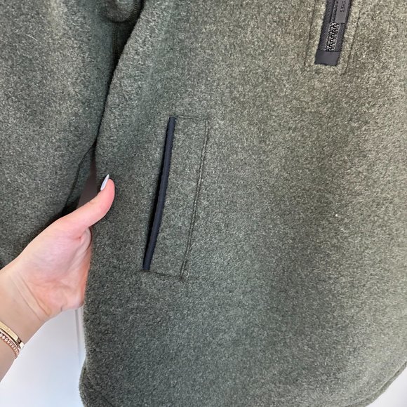 ❌SOLD❌NWT Canada Goose Severn 1/2 Zip Fleece Sweater Wool High Collar Dark Sage - Picture 8 of 9